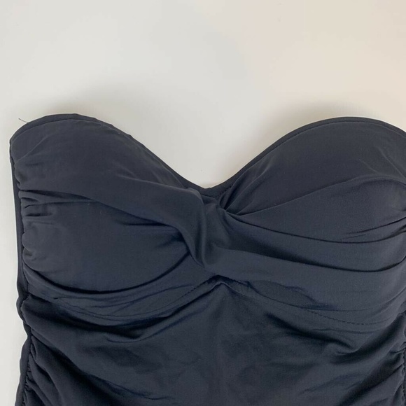 La Blanca One Piece Swimsuit Black Strapless 8 - Picture 6 of 7